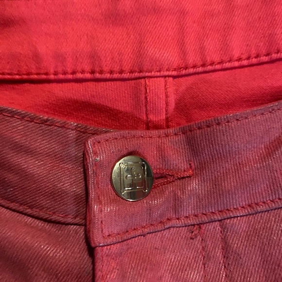 Ksubi Waxed Red Pants Sz 38 - Picture 6 of 7